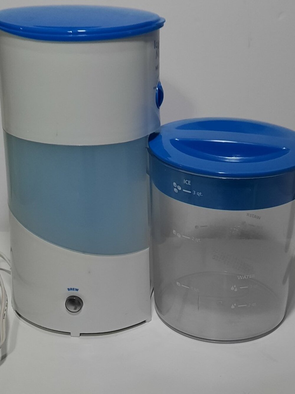 Mr Coffee TM70 3 Qt Iced Tea Maker Blue Pitcher Lid Tested Working